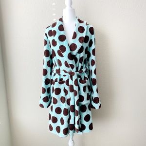 Cabernet Polka Dot Robe Green/Brown